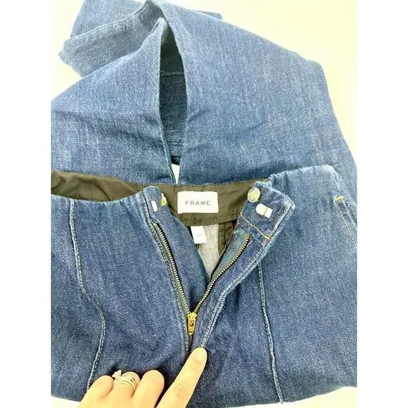 Frame Pintuck Denim Trouser Size 27 - Picture 9 of 10